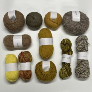One of a Kind - Unique Yarn Bundle 06 Brown/Yellow/Green