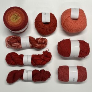 One of a Kind - Unique Yarn Bundle 10 Red