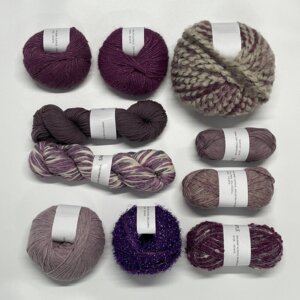 One of a Kind - Unique Yarn Bundle 13 Purple/Glitter