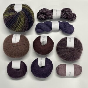 One of a Kind - Unique Yarn Bundle 15 Purple/Green