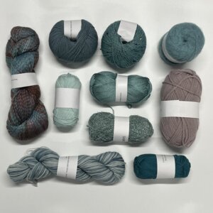 One of a Kind - Unique Yarn Bundle 20 Azure/Purple
