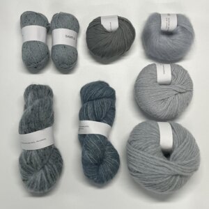 One of a Kind - Unique Yarn Bundle 23 Light Blue/Grey
