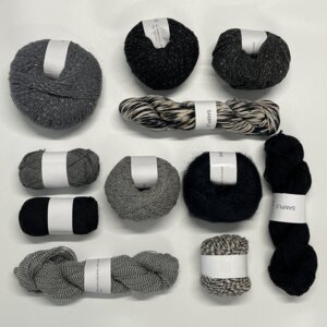 One of a Kind - Unique Yarn Bundle 27 Black/Grey