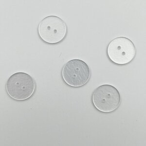 Button - transparent plastic 18 mm