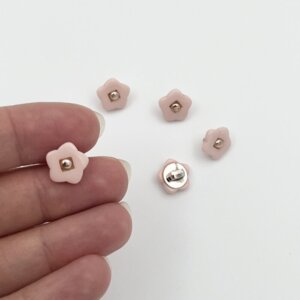 Button - plastic flower 10 mm - Peach