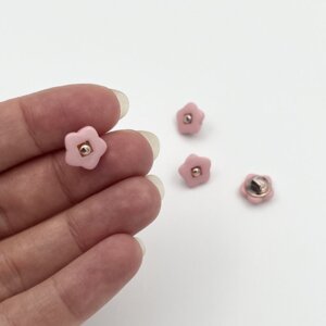 Button - plastic flower 10 mm - Light pink