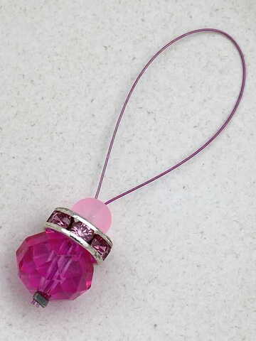 Pink Krystal - passer på pind 10-30 mm
