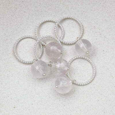 Light rosa quartz - fits needle 2-12 mm