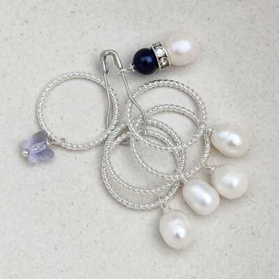Raglan Marker Set - Blue freshwater pearl