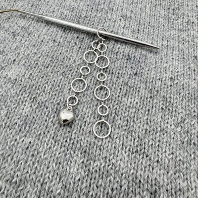 Strikkefisk - Hjerte & Sølv - 6 ringe