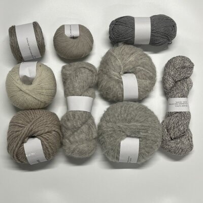 One of a Kind - Unique Yarn Bundle 01 Grey/Beige