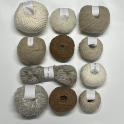 One of a Kind - Unique Yarn Bundle 03 Grey/Beige/Brown