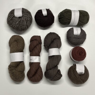 One of a Kind - Unique Yarn Bundle 07 Brown/Red/Green