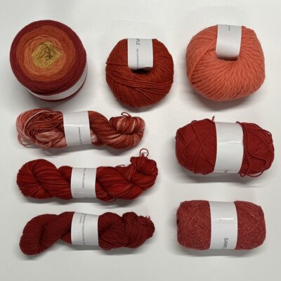 One of a Kind - Unique Yarn Bundle 10 Red