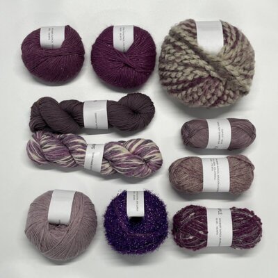One of a Kind - Unique Yarn Bundle 13 Purple/Glitter
