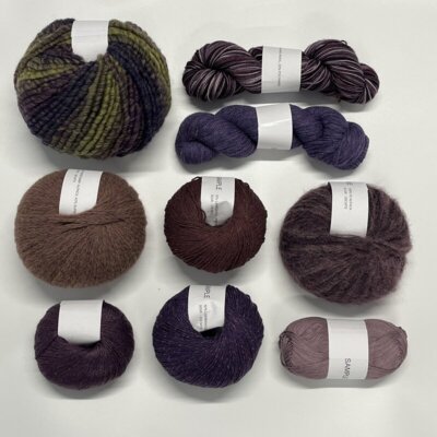 One of a Kind - Unique Yarn Bundle 15 Purple/Green