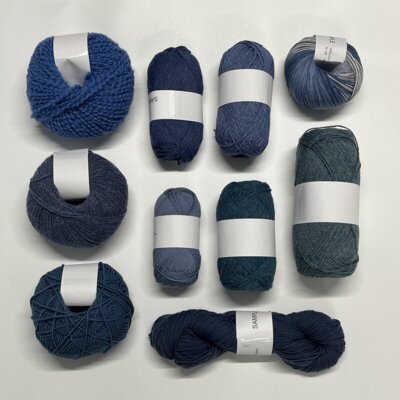 One of a Kind - Unique Yarn Bundle 17 Blue