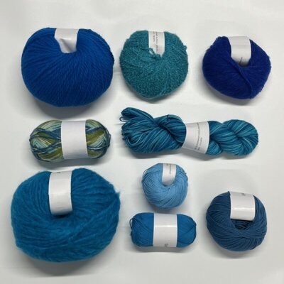 One of a Kind - Unique Yarn Bundle 18 Turquoise Blue/Green