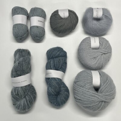 One of a Kind - Unique Yarn Bundle 23 Light Blue/Grey