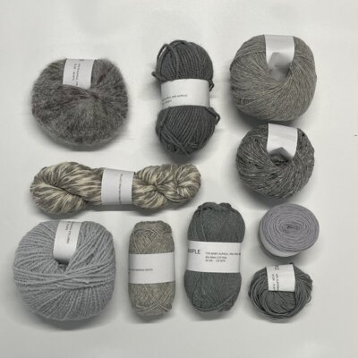 One of a Kind - Unique Yarn Bundle 26 Light Grey