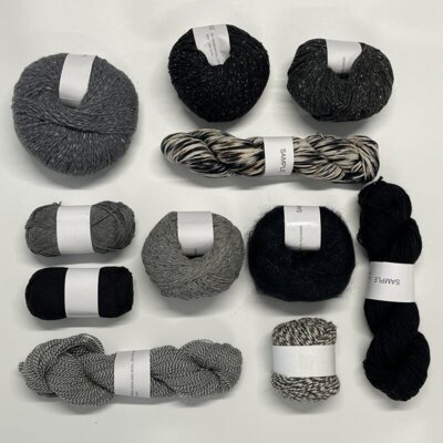One of a Kind - Unique Yarn Bundle 27 Black/Grey
