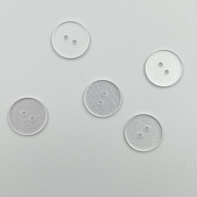 Button - transparent plastic 18 mm