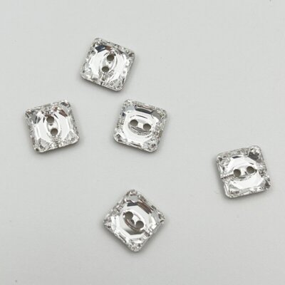 Button – Swarovski square 10 mm
