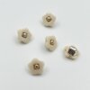 Button - plastic flower 10 mm - Ecru