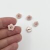 Knap - plastik blomst 10 mm - Fersken