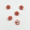 Knap - plastik blomst 10 mm - Orange