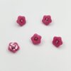 Knap - plastik blomst 10 mm - Pink