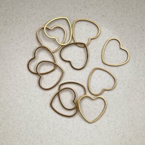 Gold Heart - fits needle 2-8 mm