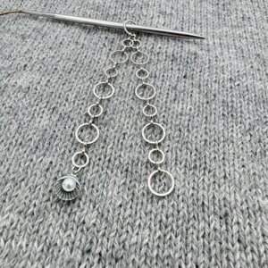 Strikkefisk - Perleskal & Sølv - 8 ringe