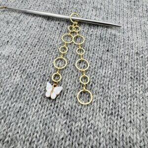 Strikkefisk - Sommerfugl & Guld - 6 ringe