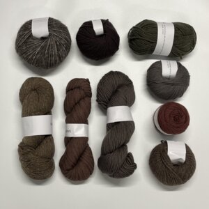 One of a Kind - Unique Yarn Bundle 07 Brown/Red/Green
