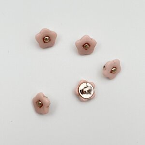 Knap - plastik blomst 10 mm - Fersken